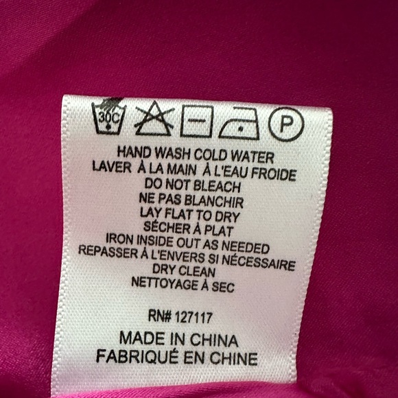 Belle by Badgley Mischka Magenta Ruffle Sleeve Mini Dress - Picture 12 of 12